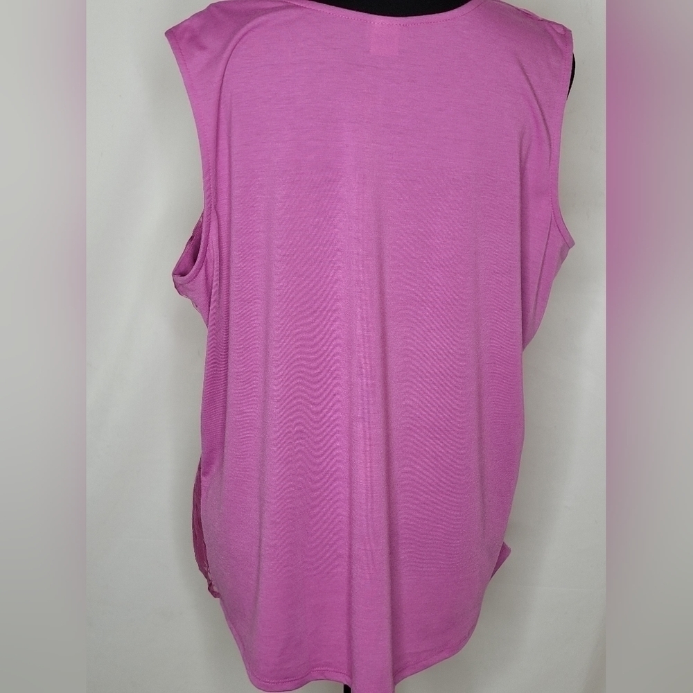 Sara Morgan Vintage Jacquard Weave Butterfly Sleevless Top - Size XL - Picture 4 of 7